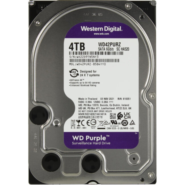 Жесткий диск Western Digital Purple 4TB (WD42PURZ)