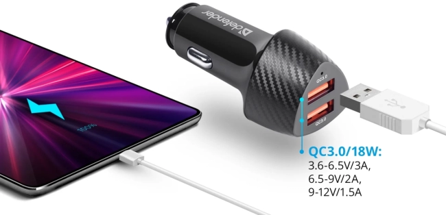 Defender Автомобильное ЗУ UCA-81 2xUSB QC3.0, 36W Defender 83845 Defender Автомобильное ЗУ UCA-81 2xUSB QC3.0, 36W Defender 83845