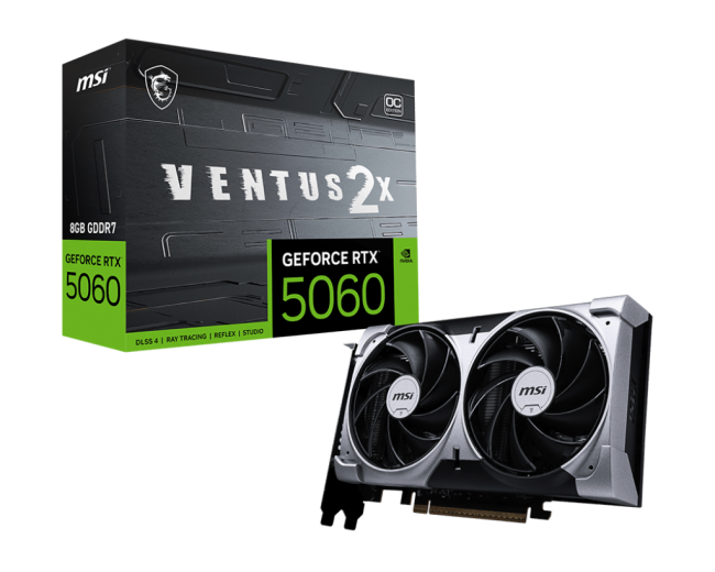 Видеокарта MSI GeForce RTX 5060 8G VENTUS 2X OC