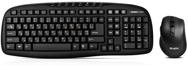 Беспроводной набор клавиатура+мышь SVEN KB-C3600W (112 кл., 800-1600DPI, 5+1 кл.) Sven SV-014742 Беспроводной набор клавиатура+мышь SVEN KB-C3600W (112 кл., 800-1600DPI, 5+1 кл.) Sven SV-014742