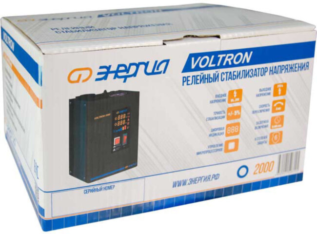 Стабилизатор  VOLTRON - 2000  ЭНЕРГИЯ Voltron (5%) Стабилизатор Энергия VOLTRON 2000 Стабилизатор  VOLTRON - 2000  ЭНЕРГИЯ Voltron (5%) Стабилизатор Энергия VOLTRON 2000