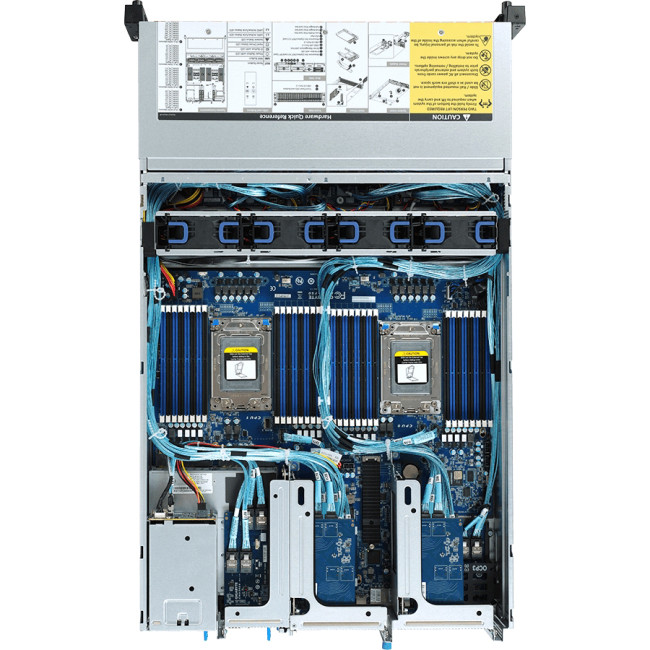 Серверная платформа Gigabyte R282-Z92 - 2U, 2*Socket SP3 (AMD EPYC 7002), 32*DDR4 DIMM, 24*2.5" NVMe HS + 2*2.5" SATA rear + 1*M.2, 2*PCIe x8 Gen4, 2*1Gb/s (Intel I350-AM2) + 1*Mgmt LAN, Aspeed AST2500, 2*1600W 80+ Platinum RPSU Gigabyte R282-Z92 (6NR282Z