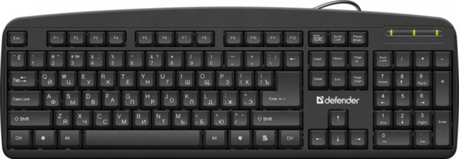 Defender Проводная клавиатура Office HB-910 RU,черный,полноразмерная Defender Office HB-910 RU