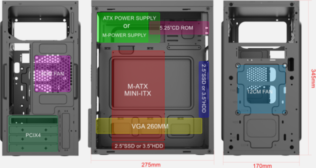 Корпус с блоком питания 450Вт. Корпус Foxline FZ-015-SX450R-U32 450W Корпус с блоком питания 450Вт. Корпус Foxline FZ-015-SX450R-U32 450W