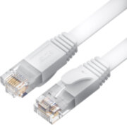GCR Патч-корд PROF плоский прямой 5.0m, UTP медь кат.6, белый, 30 AWG, ethernet high speed 10 Гбит/с, RJ45, T568B, GCR-52871 Greenconnect RJ45(m) - RJ45(m) Cat. 7 U/UTP PVC 5м GCR Патч-корд PROF плоский прямой 5.0m, UTP медь кат.6, белый, 30 AWG, ethernet high speed 10 Гбит/с, RJ45, T568B, GCR-52871 Greenconnect RJ45(m) - RJ45(m) Cat. 7 U/UTP PVC 5м