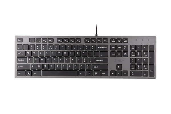 Клавиатура A4Tech KV-300H серый/черный USB slim A4Tech KV-300H