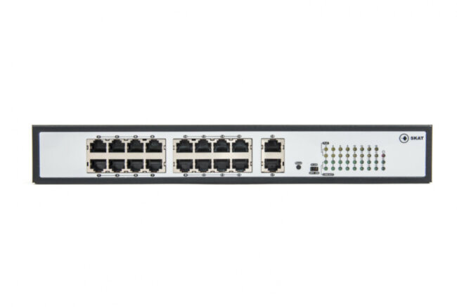 2024 SKAT PoE-16E-2G коммутатор PoE Plus, мощность 250Вт, порты: 16-Ethernet, 2-Uplink Бастион SKAT PoE-16E-2G 2024 SKAT PoE-16E-2G коммутатор PoE Plus, мощность 250Вт, порты: 16-Ethernet, 2-Uplink Бастион SKAT PoE-16E-2G