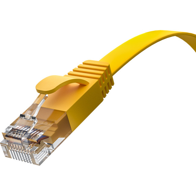 GCR Патч-корд PROF плоский прямой 5.0m, UTP медь кат.6, желтый, 30 AWG, ethernet high speed 10 Гбит/с, RJ45, T568B, GCR-52830 Greenconnect GCR-52830 GCR Патч-корд PROF плоский прямой 5.0m, UTP медь кат.6, желтый, 30 AWG, ethernet high speed 10 Гбит/с, RJ45, T568B, GCR-52830 Greenconnect GCR-52830