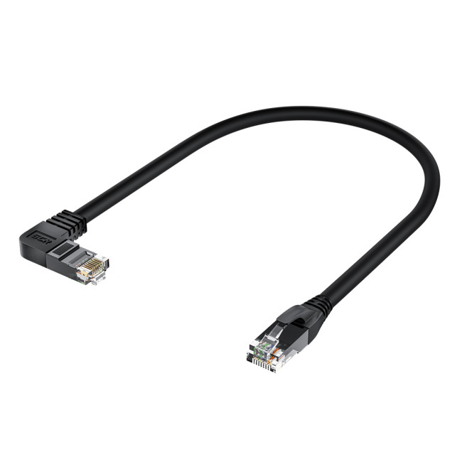 GCR Патч-корд прямой 0.5m UTP кат.5е, черный, правый угол, литой, ethernet high speed, RJ45, T568B, GCR-53143 Greenconnect RJ45(m) - RJ45(m) Cat. 5e UTP  0.5м черный GCR Патч-корд прямой 0.5m UTP кат.5е, черный, правый угол, литой, ethernet high speed, RJ45, T568B, GCR-53143 Greenconnect RJ45(m) - RJ45(m) Cat. 5e UTP  0.5м черный