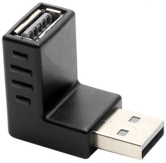 GCR Переходник USB 2.0 AM / AF , угловой, вниз, GCR-53494 Greenconnect GCR-53594