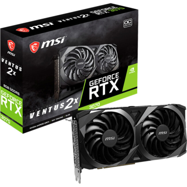 Видеокарта MSI GeForce RTX 3070 VENTUS 2X 8G OC LHR