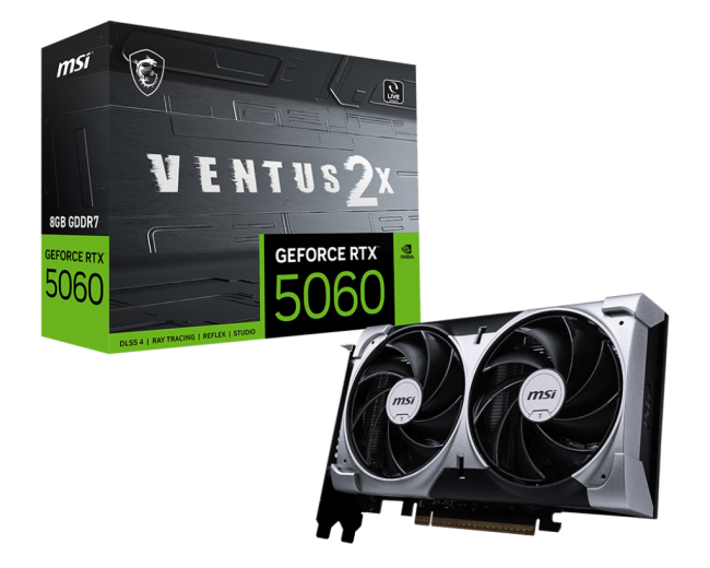 Видеокарта MSI GeForce RTX 5060 8G VENTUS 2X
