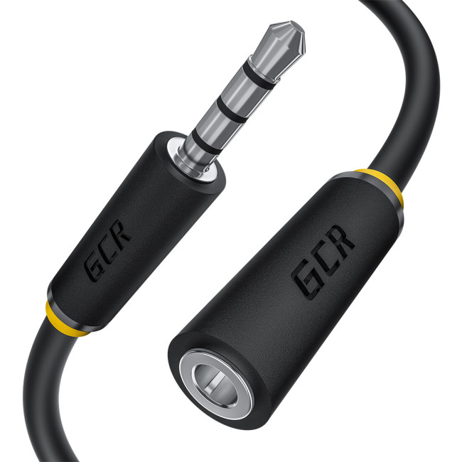 GCR Удлинитель для гарнитуры 0.3m jack 3,5mm/jack 3,5mm черный, желтая окантовка, 28AWG, M/F Greenconnect jack 3,5mm (m) - jack 3,5mm (f) 0.3 черный GCR Удлинитель для гарнитуры 0.3m jack 3,5mm/jack 3,5mm черный, желтая окантовка, 28AWG, M/F Greenconnect jack 3,5mm (m) - jack 3,5mm (f) 0.3 черный