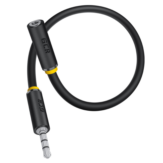 GCR Удлинитель для гарнитуры 0.3m jack 3,5mm/jack 3,5mm черный, желтая окантовка, 28AWG, M/F Greenconnect jack 3,5mm (m) - jack 3,5mm (f) 0.3 черный GCR Удлинитель для гарнитуры 0.3m jack 3,5mm/jack 3,5mm черный, желтая окантовка, 28AWG, M/F Greenconnect jack 3,5mm (m) - jack 3,5mm (f) 0.3 черный