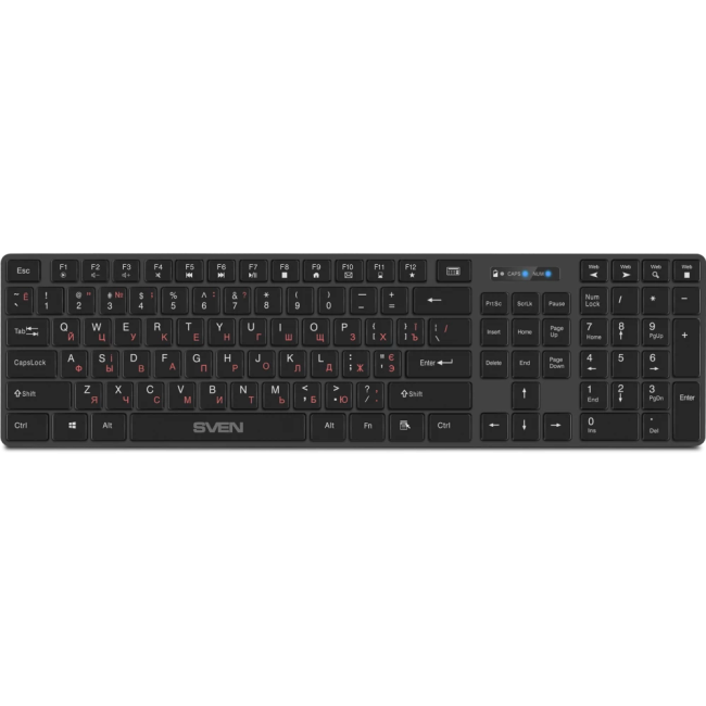 Беспроводная клавиатура SVEN KB-E5300W графит (109 кл.+12Fn) Sven SV-021139