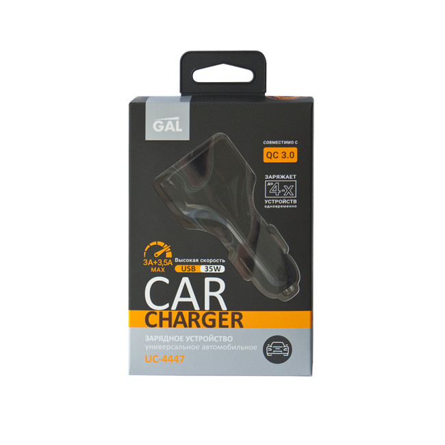 Автомобильное ЗУ GAL UC-4447 QC 4 USB с функцией быстрой зарядки GAL UC-4447 Автомобильное ЗУ GAL UC-4447 QC 4 USB с функцией быстрой зарядки GAL UC-4447