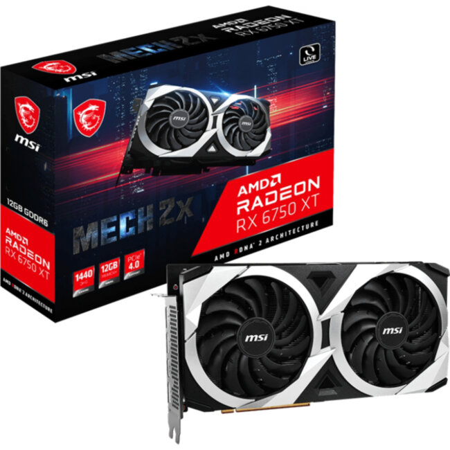 Видеокарта MSI Radeon RX 6750 XT MECH 2X 12G Видеокарта MSI Radeon RX 6750 XT MECH 2X 12G