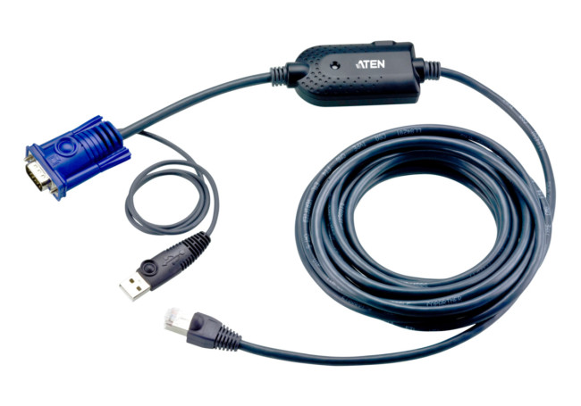 Модуль удлинителя, SVGA+KBD+MOUSE USB,   4.5 метр., для подкл. комп. к перекл. KH15xxA/KH15xxAi/KL15xxA/KH25xxA, макс.разреш. 1600х1200, RJ45+HD-DB15+USB A-тип, Female+2xMale, без Б.П., (DDC2B) ATEN KA7970