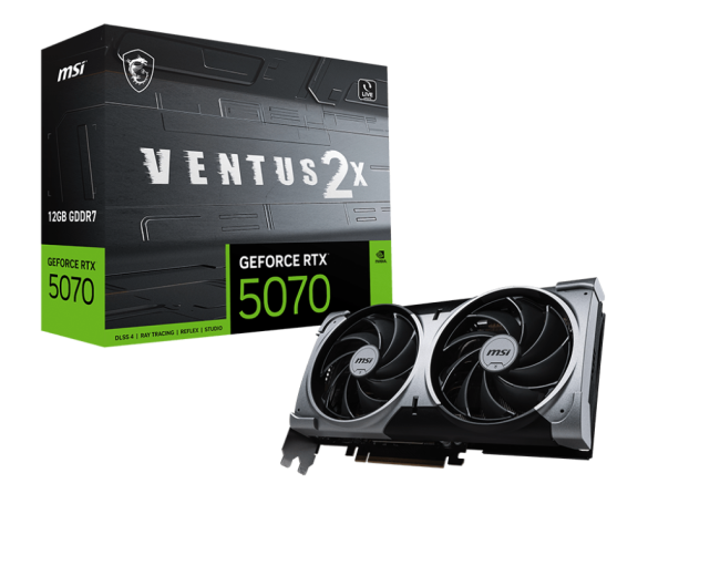 Видеокарта MSI GeForce RTX 5070 12G VENTUS 2X