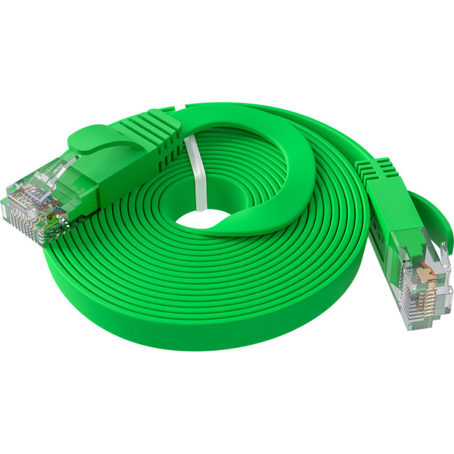 GCR Патч-корд PROF плоский прямой 7.5m, UTP медь кат.6, зеленый, 30 AWG, ethernet high speed 10 Гбит/с, RJ45, T568B, GCR-52844 Greenconnect GCR-52844 GCR Патч-корд PROF плоский прямой 7.5m, UTP медь кат.6, зеленый, 30 AWG, ethernet high speed 10 Гбит/с, RJ45, T568B, GCR-52844 Greenconnect GCR-52844