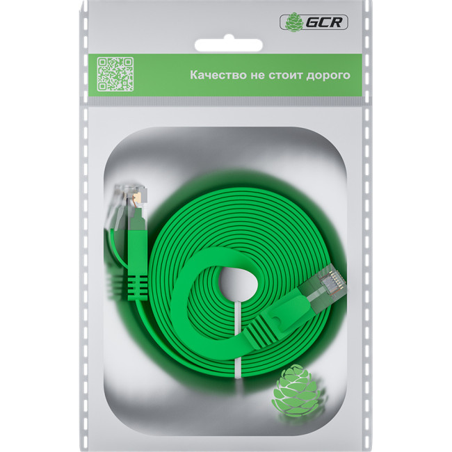 GCR Патч-корд PROF плоский прямой 7.5m, UTP медь кат.6, зеленый, 30 AWG, ethernet high speed 10 Гбит/с, RJ45, T568B, GCR-52844 Greenconnect GCR-52844 GCR Патч-корд PROF плоский прямой 7.5m, UTP медь кат.6, зеленый, 30 AWG, ethernet high speed 10 Гбит/с, RJ45, T568B, GCR-52844 Greenconnect GCR-52844