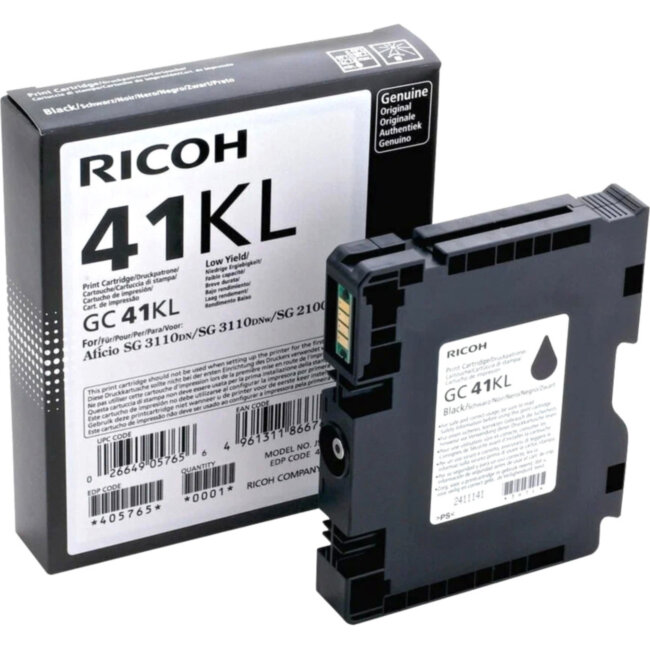 GC 41KL Картридж для гелевого принтера Чёрный Ricoh 405765 GC 41KL Картридж для гелевого принтера Чёрный Ricoh 405765