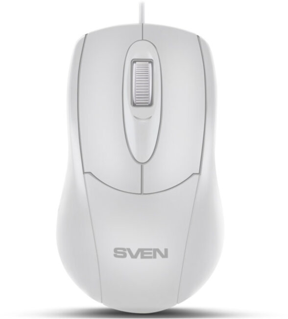 Мышь SVEN RX-110 USB белая (2+1кл. 1000DPI, цвет. картон, каб. 1,5м) SVEN RX-110 белый