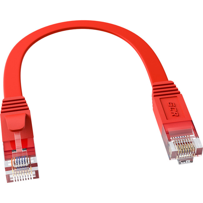 GCR Патч-корд PROF плоский прямой 0.3m, UTP медь кат.6, красный, 30 AWG, ethernet high speed 10 Гбит/с, RJ45, T568B, GCR-52845 Greenconnect GCR-52845 GCR Патч-корд PROF плоский прямой 0.3m, UTP медь кат.6, красный, 30 AWG, ethernet high speed 10 Гбит/с, RJ45, T568B, GCR-52845 Greenconnect GCR-52845