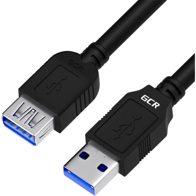 GCR Удлинитель 0.3m USB 3.0, AM/AF, черный, GCR-51875 Удлинитель Greenconnect 0.3 м (GCR-51875)