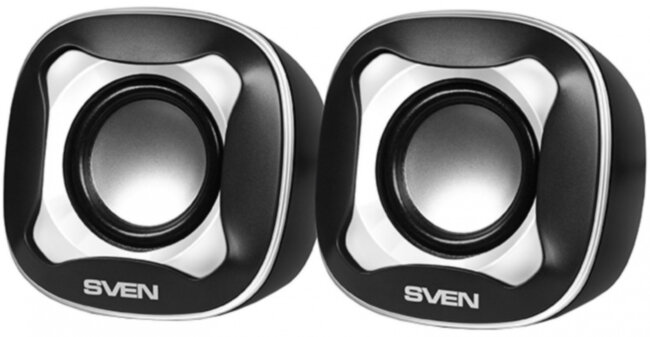 SVEN 170, чёрный-белый, USB, акустическая система 2.0, мощность 2x2,5 Вт(RMS) SVEN 170 Black/White