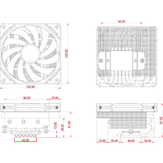 Кулер для процессора ID-COOLING IS-67-XT WHITE Кулер для процессора ID-COOLING IS-67-XT WHITE