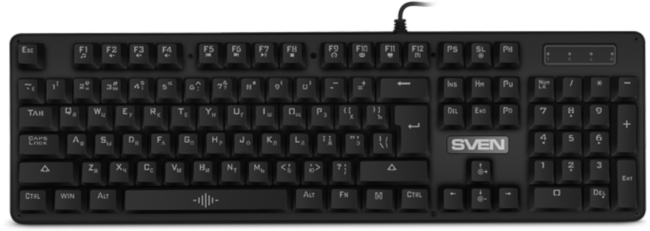 Механическая игровая клавиатура SVEN KB-G9100 (104кл., 12 Fn функций, подсветка) Sven KB-G9100 Механическая игровая клавиатура SVEN KB-G9100 (104кл., 12 Fn функций, подсветка) Sven KB-G9100