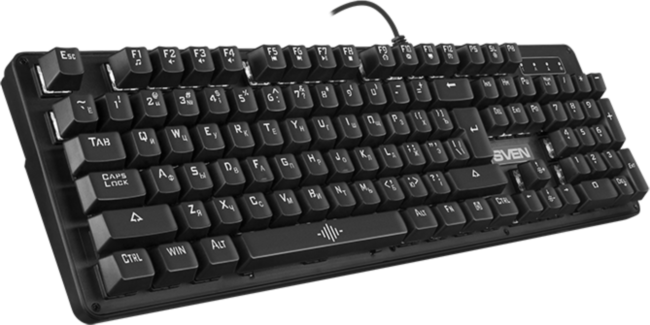 Механическая игровая клавиатура SVEN KB-G9100 (104кл., 12 Fn функций, подсветка) Sven KB-G9100 Механическая игровая клавиатура SVEN KB-G9100 (104кл., 12 Fn функций, подсветка) Sven KB-G9100