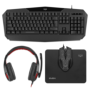 Игровой набор клавиатура+мышь+гарнитура+коврик SVEN GS-4300 (104 кл.+12Fn, 8 смен. кл., 200-4800DPI) Sven SV-018382
