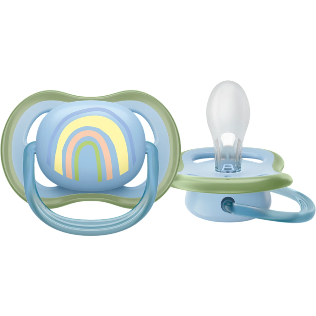 Пустышка ultra air, радуга, 0-6 мес., 1 шт. Philips SCF086/03