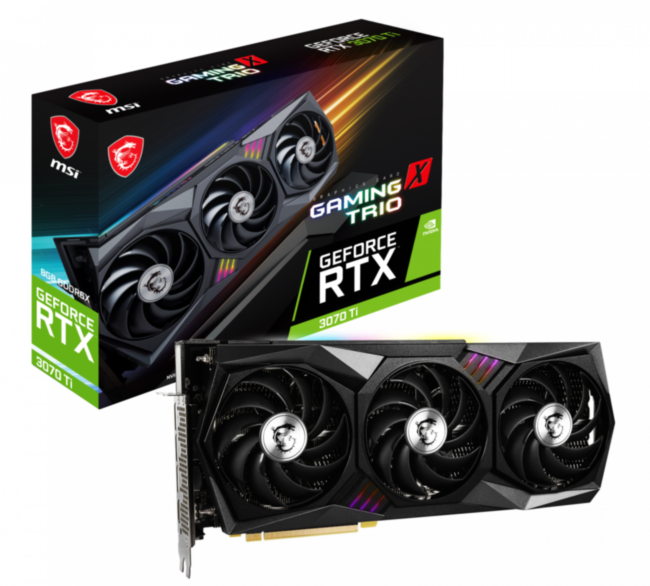Видеокарта MSI GeForce RTX 3070 Ti GAMING X TRIO 8G Видеокарта MSI GeForce RTX 3070 Ti GAMING X TRIO 8G