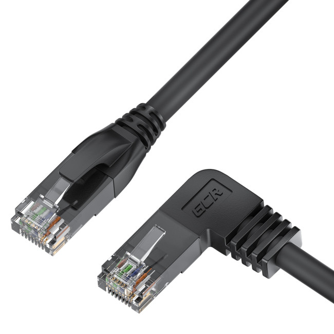 GCR Патч-корд прямой 2.0m UTP кат.5e, черный, левый угол, литой, ethernet high speed, RJ45, T568B, GCR-53151 Greenconnect RJ45(m) - RJ45(m) Cat. 5e 2м чёрный GCR Патч-корд прямой 2.0m UTP кат.5e, черный, левый угол, литой, ethernet high speed, RJ45, T568B, GCR-53151 Greenconnect RJ45(m) - RJ45(m) Cat. 5e 2м чёрный