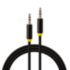 Greenconnect Кабель аудио 1.0m jack 3,5mm/jack 3,5mm черный, желтая окантовка, ультрагибкий, 28 AWG, M/M, Premium GCR-AVC1114-1.0m, экран, стерео Greenconnect 1.0m jack 3.5mm/jack 3.5mm черный
