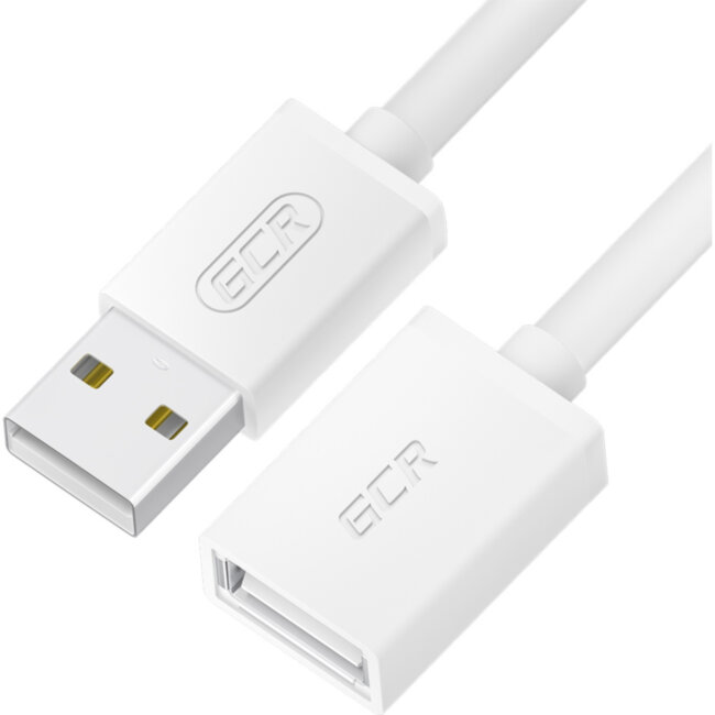 GCR Удлинитель 1.0m USB 2.0 AM/AF, белый, GCR-55062 Удлинитель Greenconnect 1 м (GCR-55062)