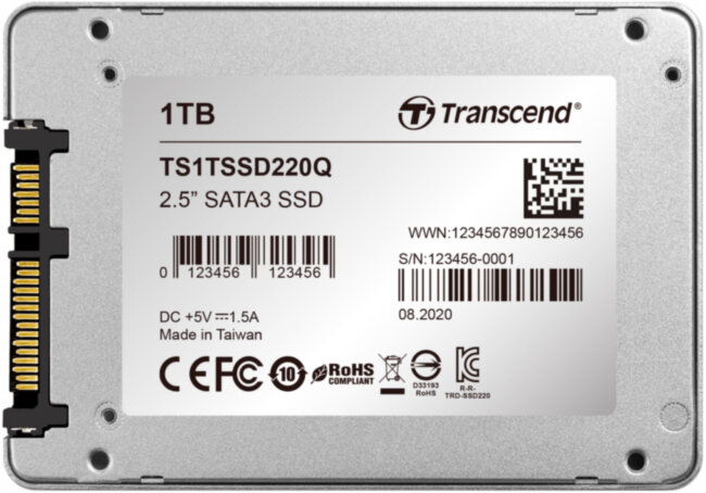 Твердотельный накопитель Transcend SSD220Q TS1TSSD220Q Твердотельный накопитель Transcend SSD220Q TS1TSSD220Q