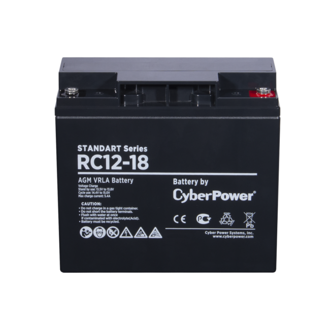 Аккумуляторная батарея SS CyberPower RC 12-18 / 12 В 18 Ач Батарея аккумуляторная для ИБП CyberPower Standart series RС 12-18 Аккумуляторная батарея SS CyberPower RC 12-18 / 12 В 18 Ач Батарея аккумуляторная для ИБП CyberPower Standart series RС 12-18
