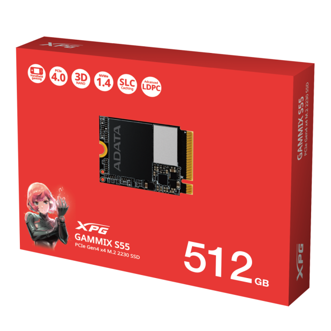 Твердотельный накопитель ADATA SSD GAMMIX S55 SGAMMIXS55-512G-C Твердотельный накопитель ADATA SSD GAMMIX S55 SGAMMIXS55-512G-C