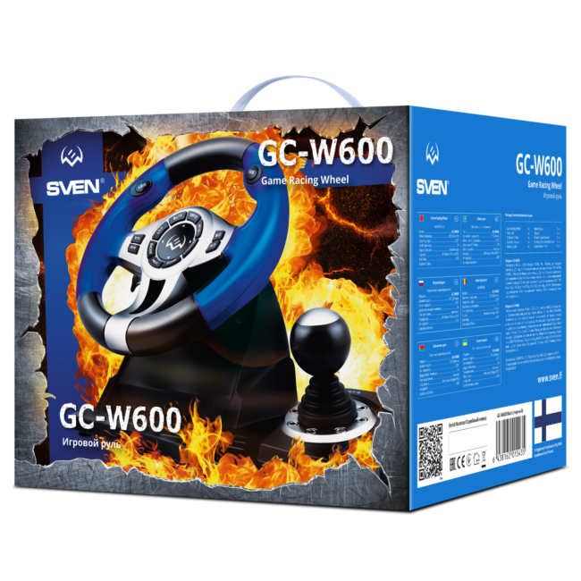 Руль SVEN GC-W600 (педали, вибро, лепестки, D-pad, 12 кл, PC/PS3/Xinput) SVEN GC-W600 Руль SVEN GC-W600 (педали, вибро, лепестки, D-pad, 12 кл, PC/PS3/Xinput) SVEN GC-W600