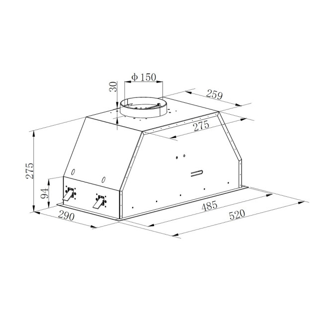 Полновстраиваемая вытяжка KORTING Korting KHI 6892 DGN Полновстраиваемая вытяжка KORTING Korting KHI 6892 DGN