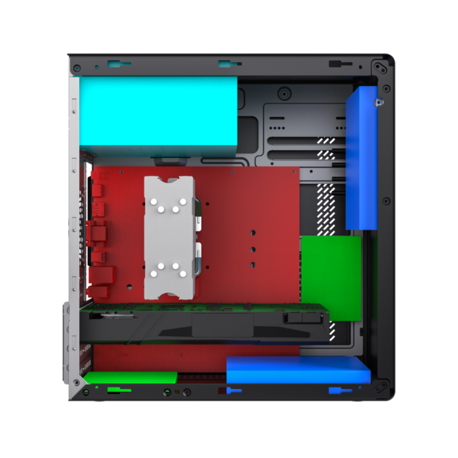 Корпус с блоком питания 450Вт. Foxline FL-719W-FZ450R-U31