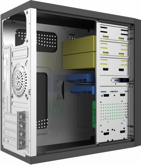 Корпус с блоком питания 450Вт. Foxline Forza FZ-053-SX450R