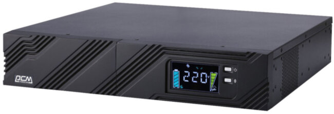ИБП SPR-3000 LCD линейно-интерактивный, 3000 ВA, 2400 Вт, LCD, Rack/Tower, 8 розеток IEC320 C13 и 1 розетка C19 с резервным питанием, USB, RS-232, слот под SNMP карту, защита RJ45, ШхГхВ 428 x 431 x 84 мм 31.5 кг PowerCom Smart King Pro+ SPR-3000 LCD