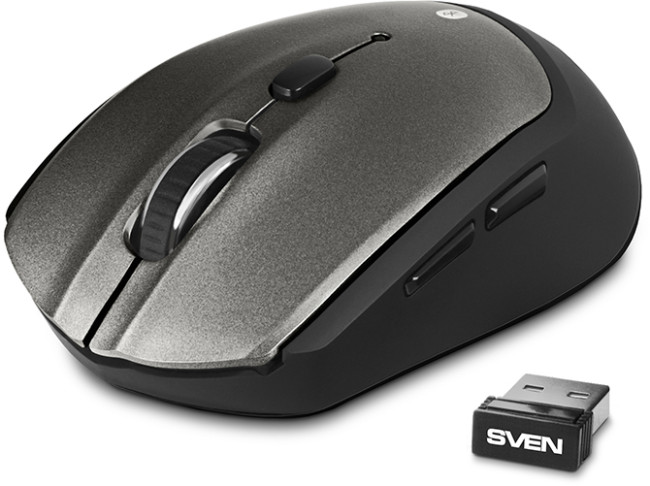 Беспроводная мышь SVEN RX-585SW сер. (бесш. кл., Bluetooth, 2,4GHz, 5+1кл., ST, 800-1600DPI, блист.) Sven RX-585SW Беспроводная мышь SVEN RX-585SW сер. (бесш. кл., Bluetooth, 2,4GHz, 5+1кл., ST, 800-1600DPI, блист.) Sven RX-585SW