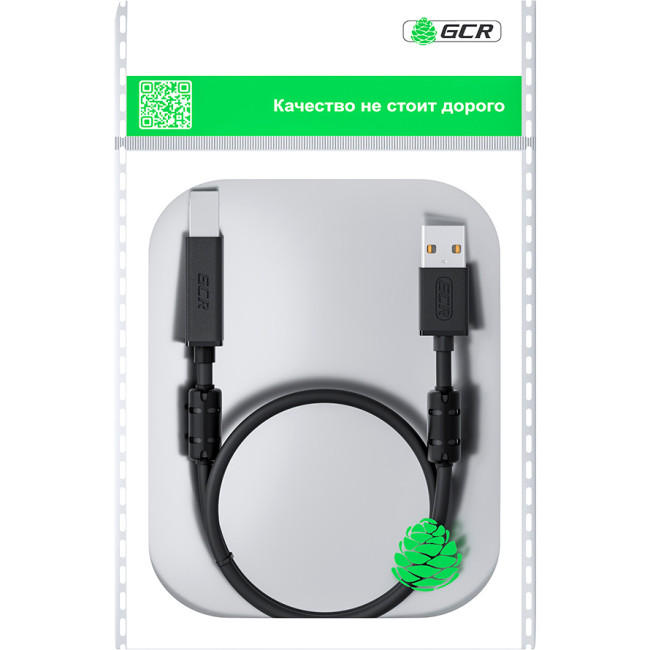 GCR Кабель PROF 2.0m USB 2.0, AM/BM, черный, ферритовые кольца, 28/24 AWG, экран, армированный, морозостойкий, GCR-52423 Greenconnect GCR-52423 GCR Кабель PROF 2.0m USB 2.0, AM/BM, черный, ферритовые кольца, 28/24 AWG, экран, армированный, морозостойкий, GCR-52423 Greenconnect GCR-52423