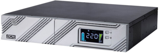 ИБП SRT-1000A, линейно-интерактивный, 1000ВА, 900Вт, LCD, Rack/Tower, 8 розеток IEC320 C13 с резервным питанием, USB, RS-232, слот под SNMP карту, EPO, защита RJ45, ШхГхВ 428х453х84мм., вес 16.8кг. Powercom Smart Rack&ampSPR-1000A LCD